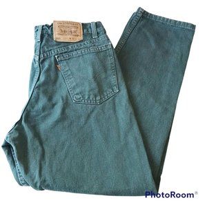Vintage Levi's 555 Green Orange Tab Jeans Relaxed Fit Straight Leg Jeans W 32 /